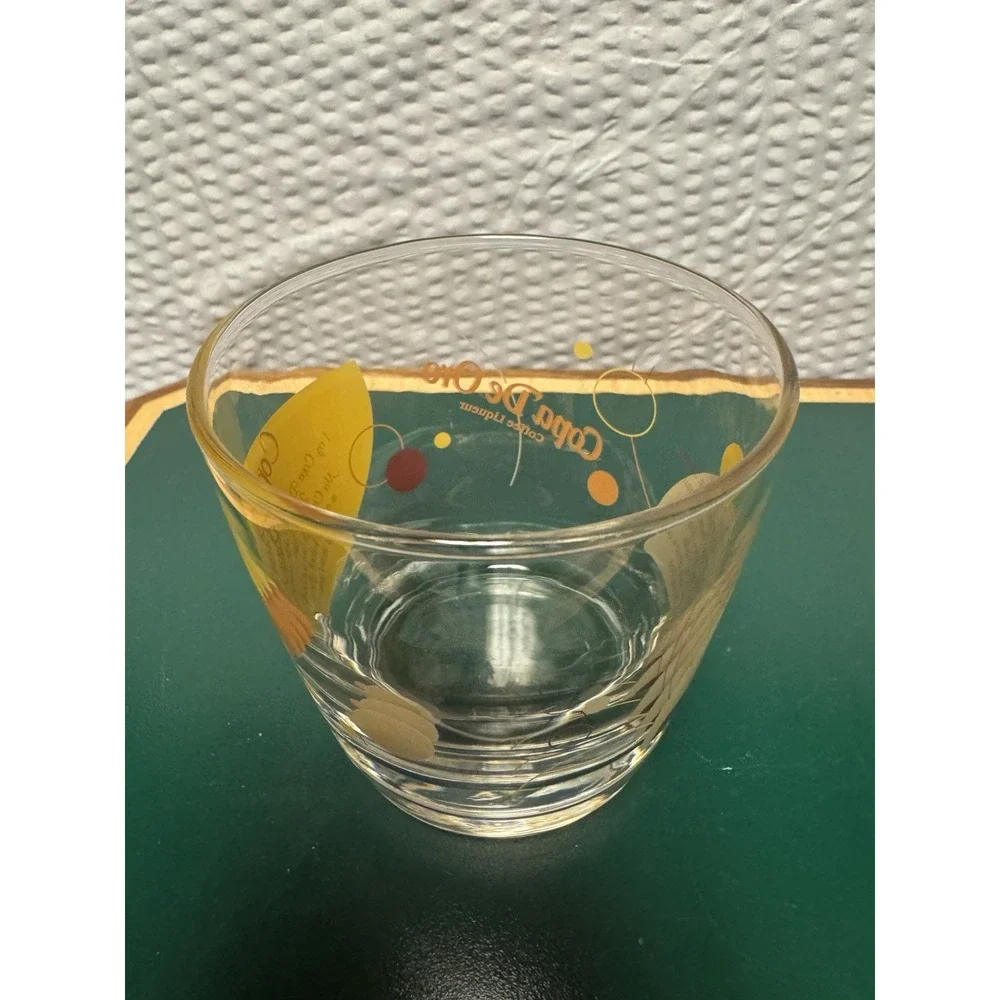 Vintage Cops De Oro‎ Black Russian Recipe Glass Mid Century Bar ware